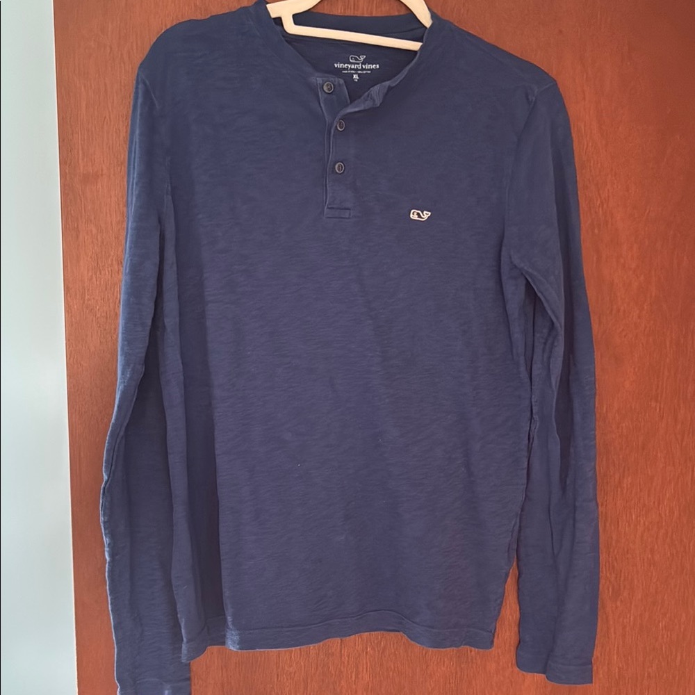 Vineyard Vines Navy Long Sleeve Henley